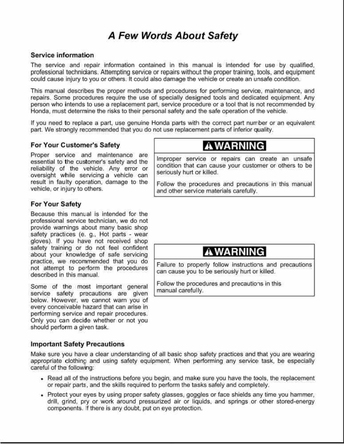 2005-2006 Honda CB 600 F Hornet Service & Repair Manual preview img 1