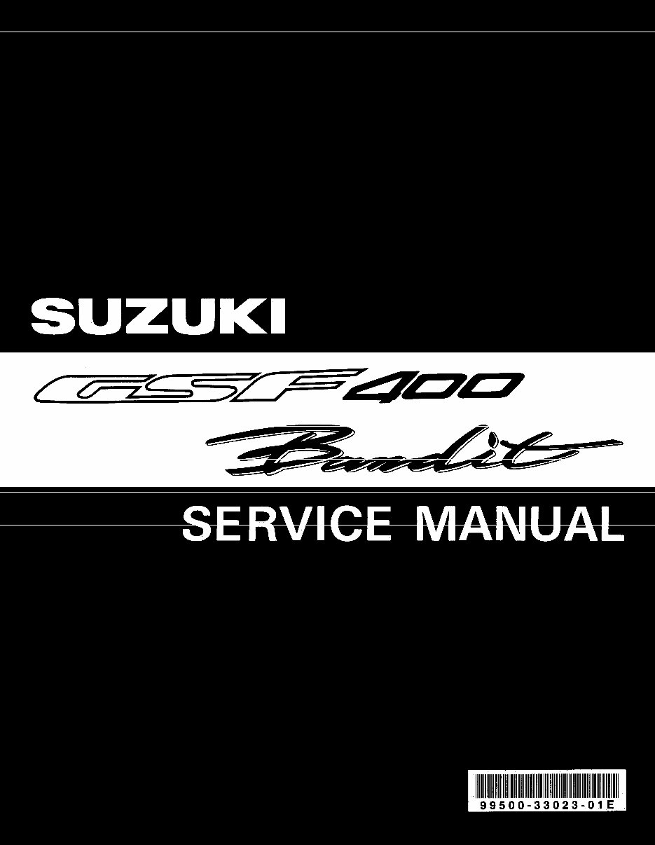 Suzuki GSF400 GSF 400 Bandit COMPLETE OFFICIAL FACTORY Service / Repair / Workshop Manual 91-97 preview img 1