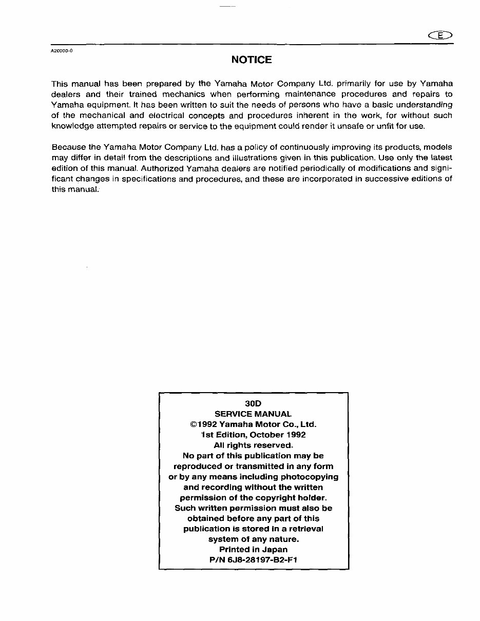1993-1997 YAMAHA 30HP 2-STROKE OUTBOARD Repair Manual preview img 2