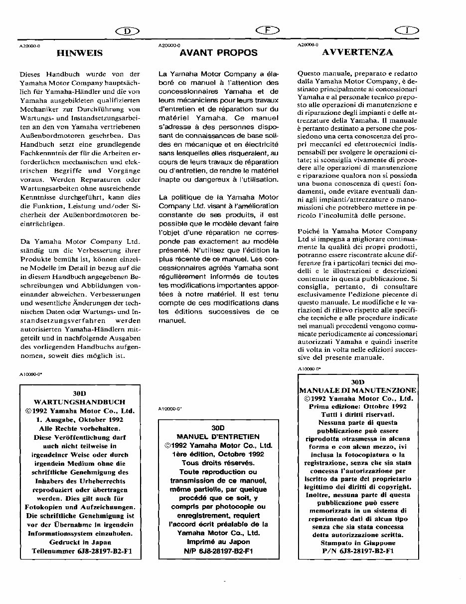 1993-1997 YAMAHA 30HP 2-STROKE OUTBOARD Repair Manual preview img 3