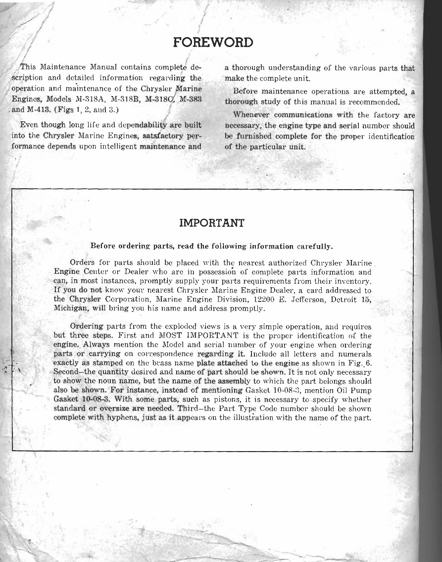 Chrysler marine engine service manual M 318 383 413 preview img 2