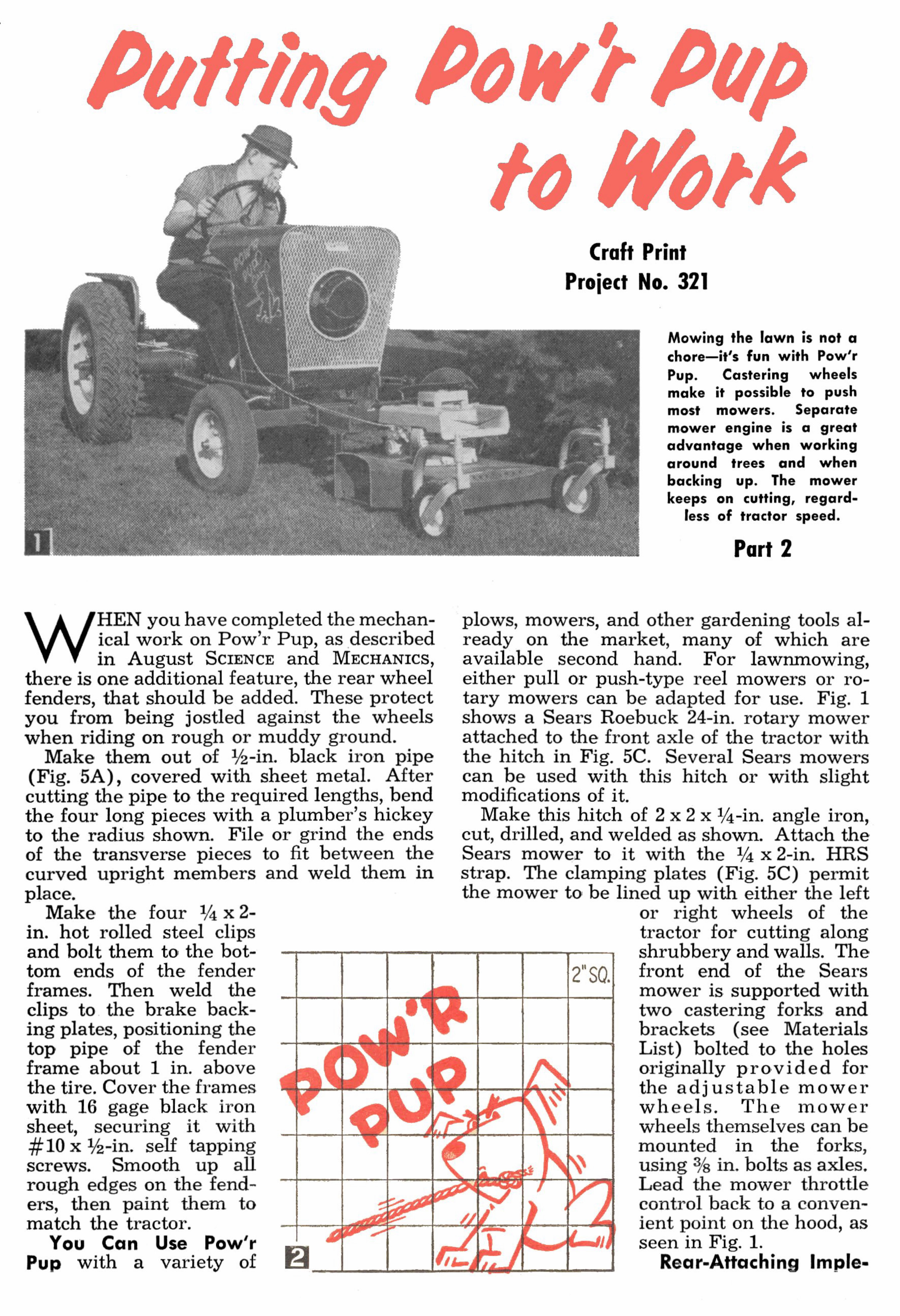 Powr Pup Vintage Midget Tractor Plans preview img 10