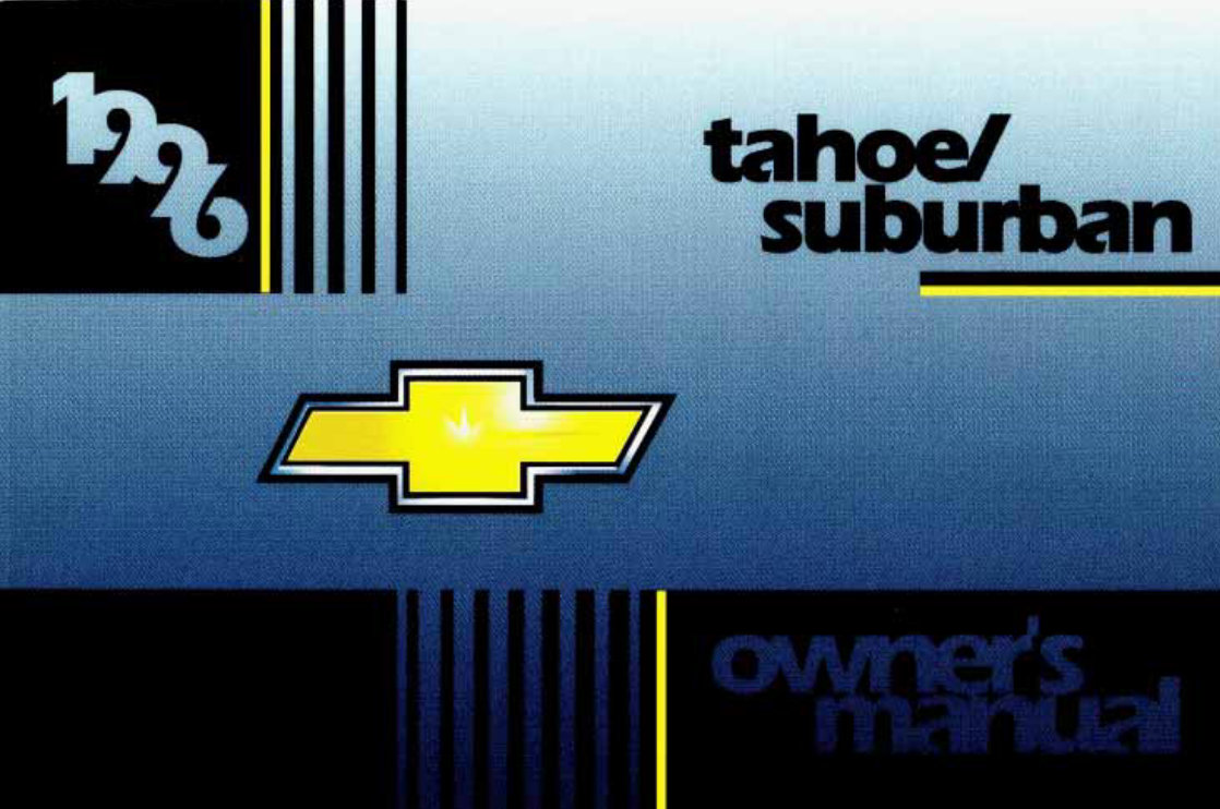 1996 GMC Suburban Owners Manual preview img 1