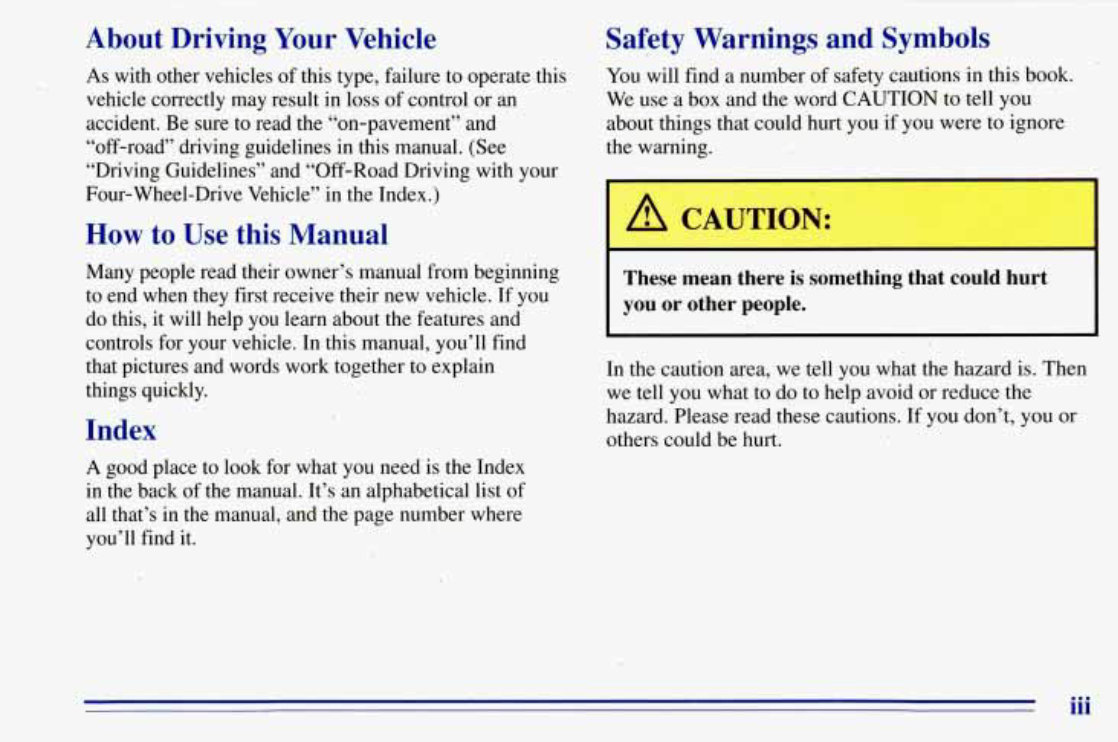 1996 GMC Suburban Owners Manual preview img 4