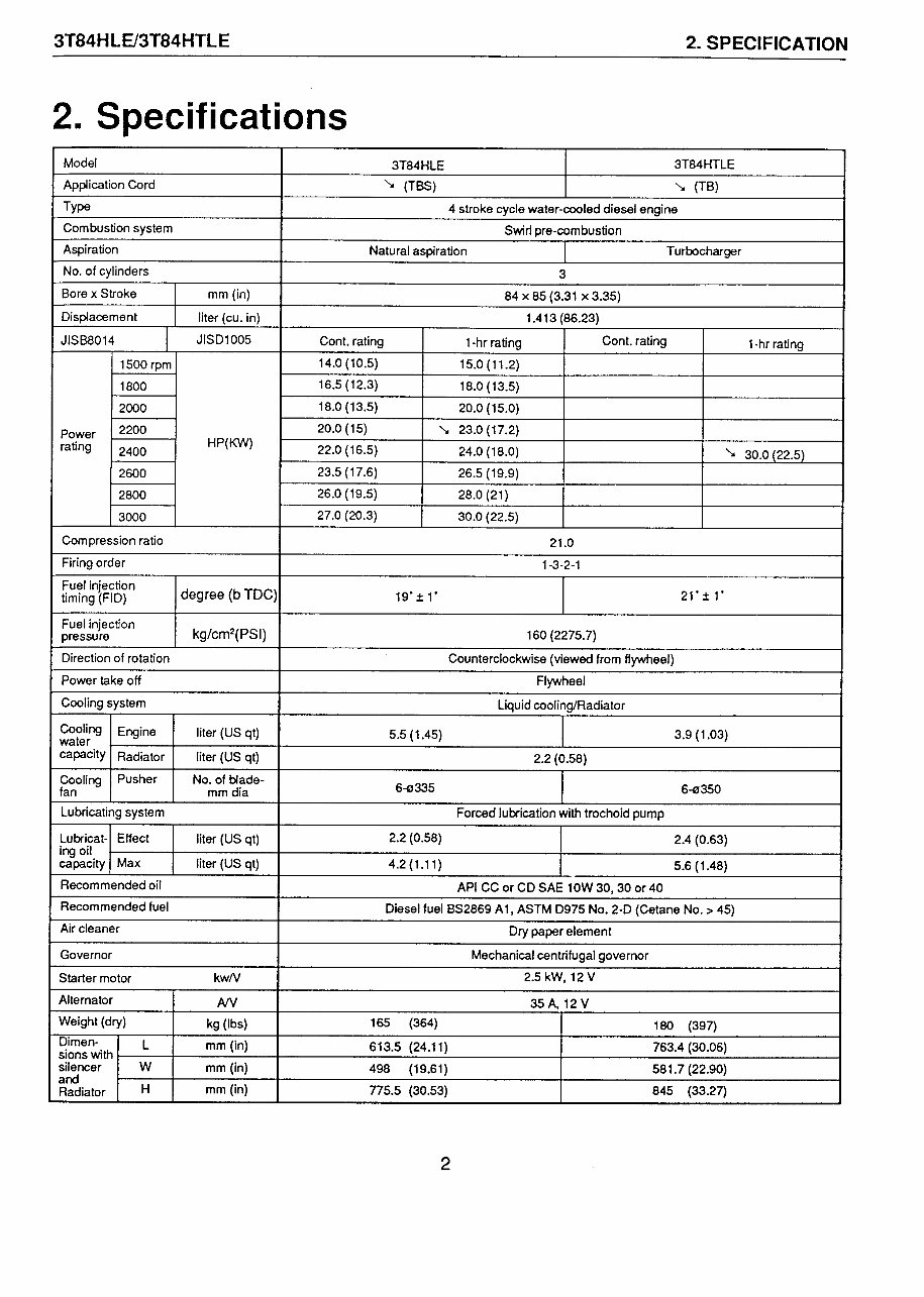 Yanmar 3T84HLE/3T84HTLE Diesel Engines OEM Service & Repair Manual preview img 7