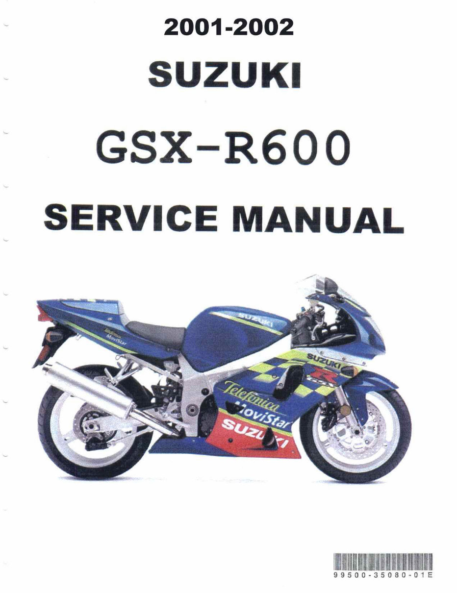 Suzuki GSX R 600 01 02 service manual | Download Manual