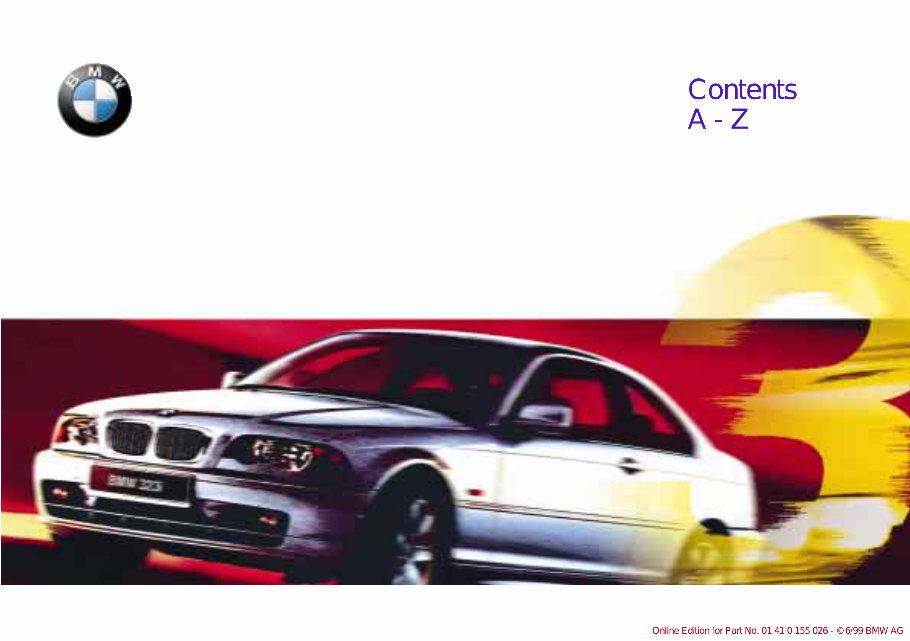 2000 BMW 3 Series Coupe Owners Manual preview img 1