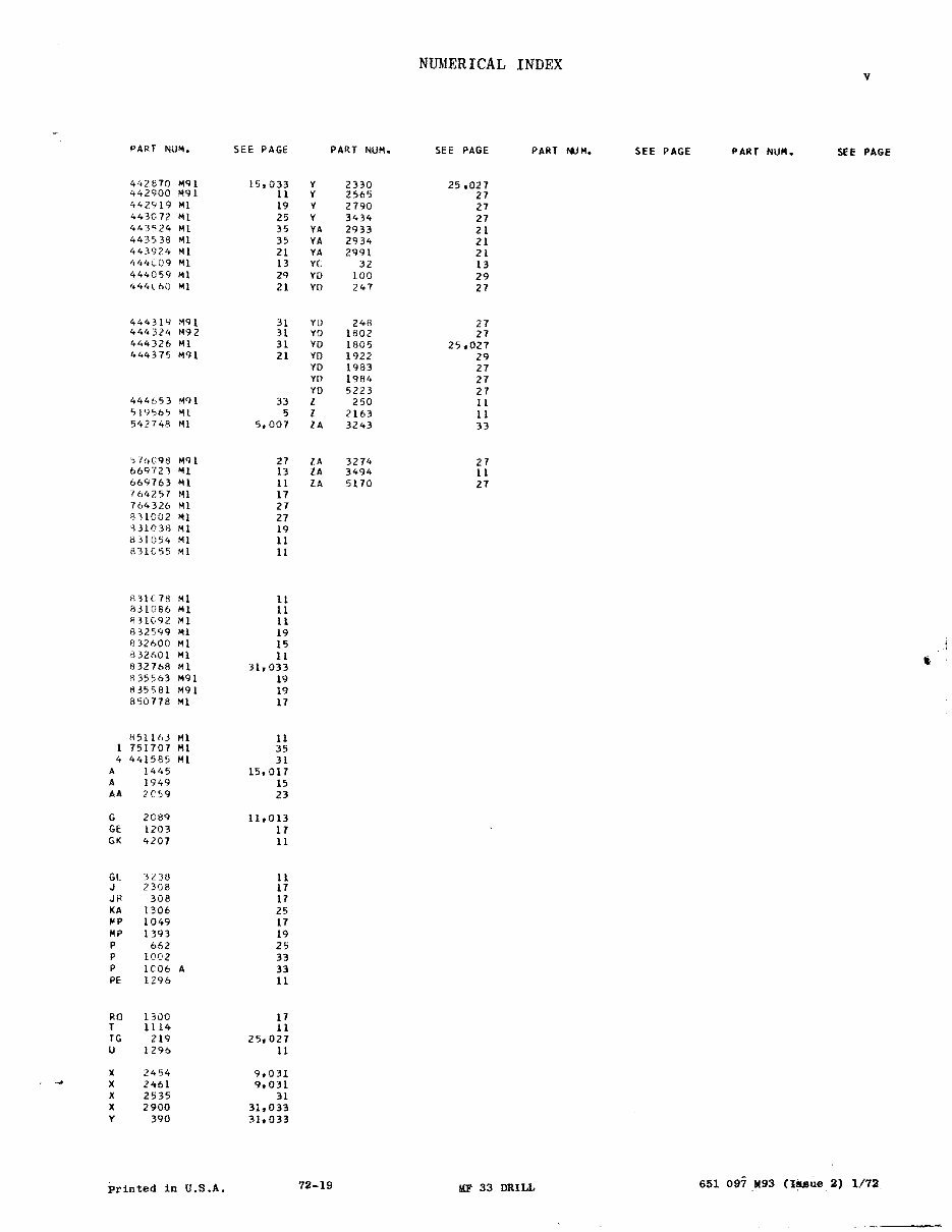 MASSEY FERGUSON MF 33 GRAIN DRILL Parts Manual 651097M93 preview img 7