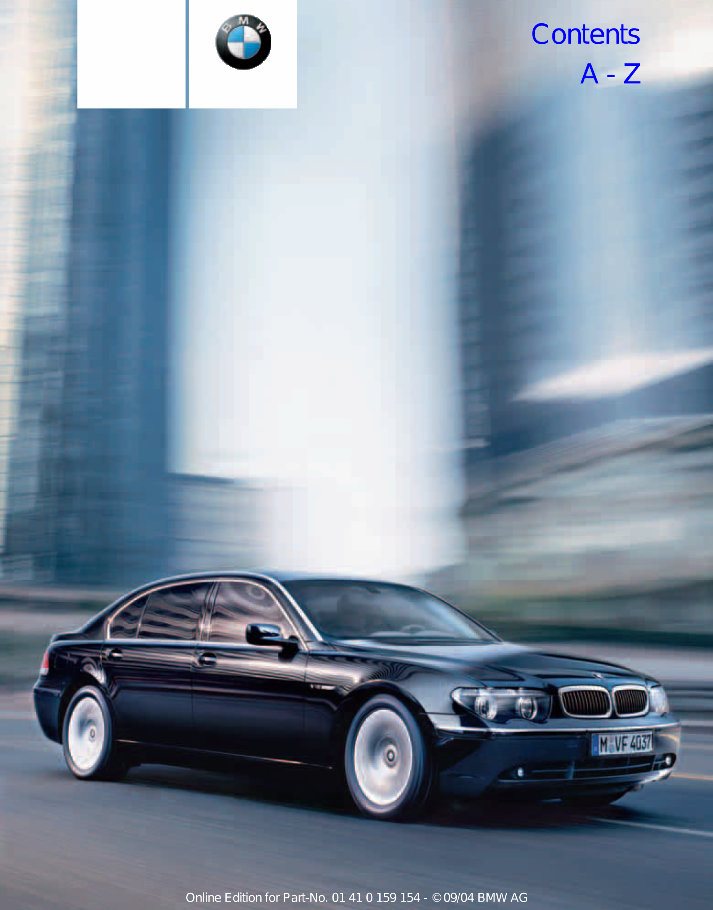 2005 BMW 760Li 4 door sedan Owner's Manual preview img 1