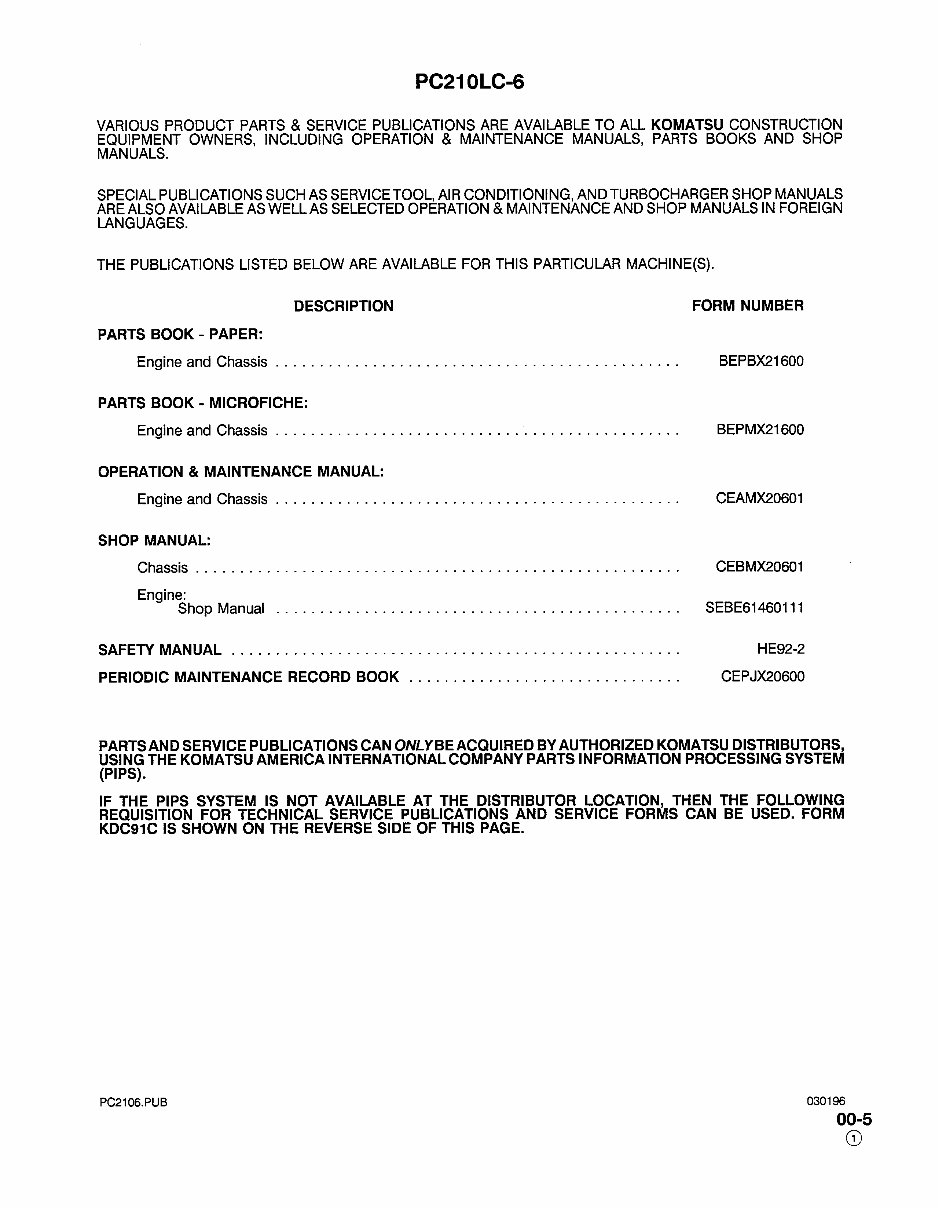 Komatsu PC220LC-6 Excavator OEM Service & Repair Manual preview img 7