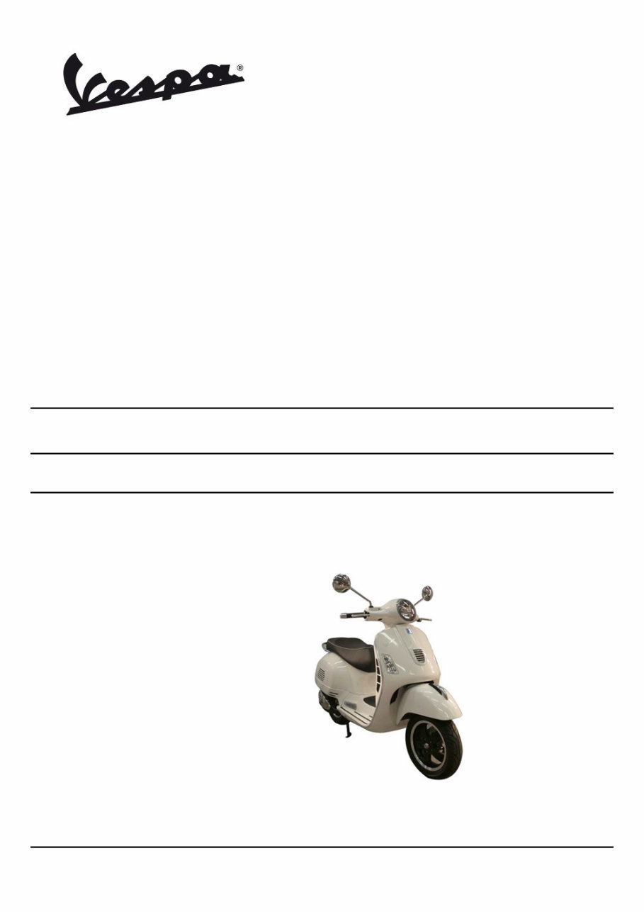 2014-2016 Piaggio Vespa GTS300/Super300 Full Service & Repair Manual preview img 1