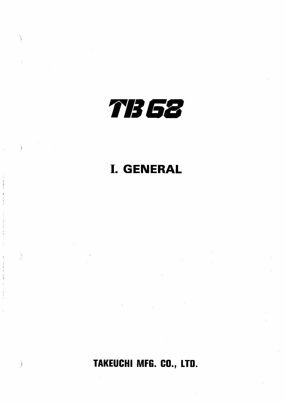TB68 TB68-E Compact Excavator Workshop manual. preview img 5