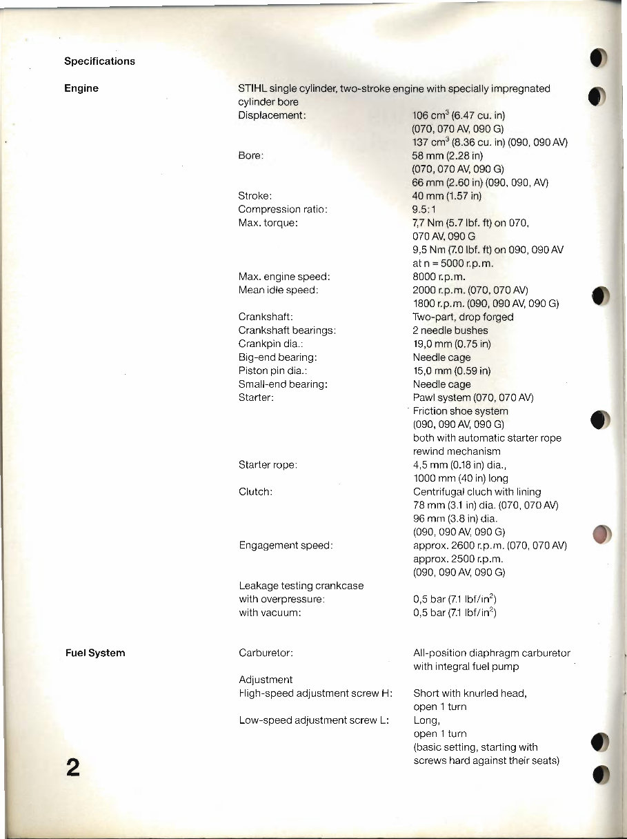 STIHL Chain Saw 070-090 Service Manual preview img 3