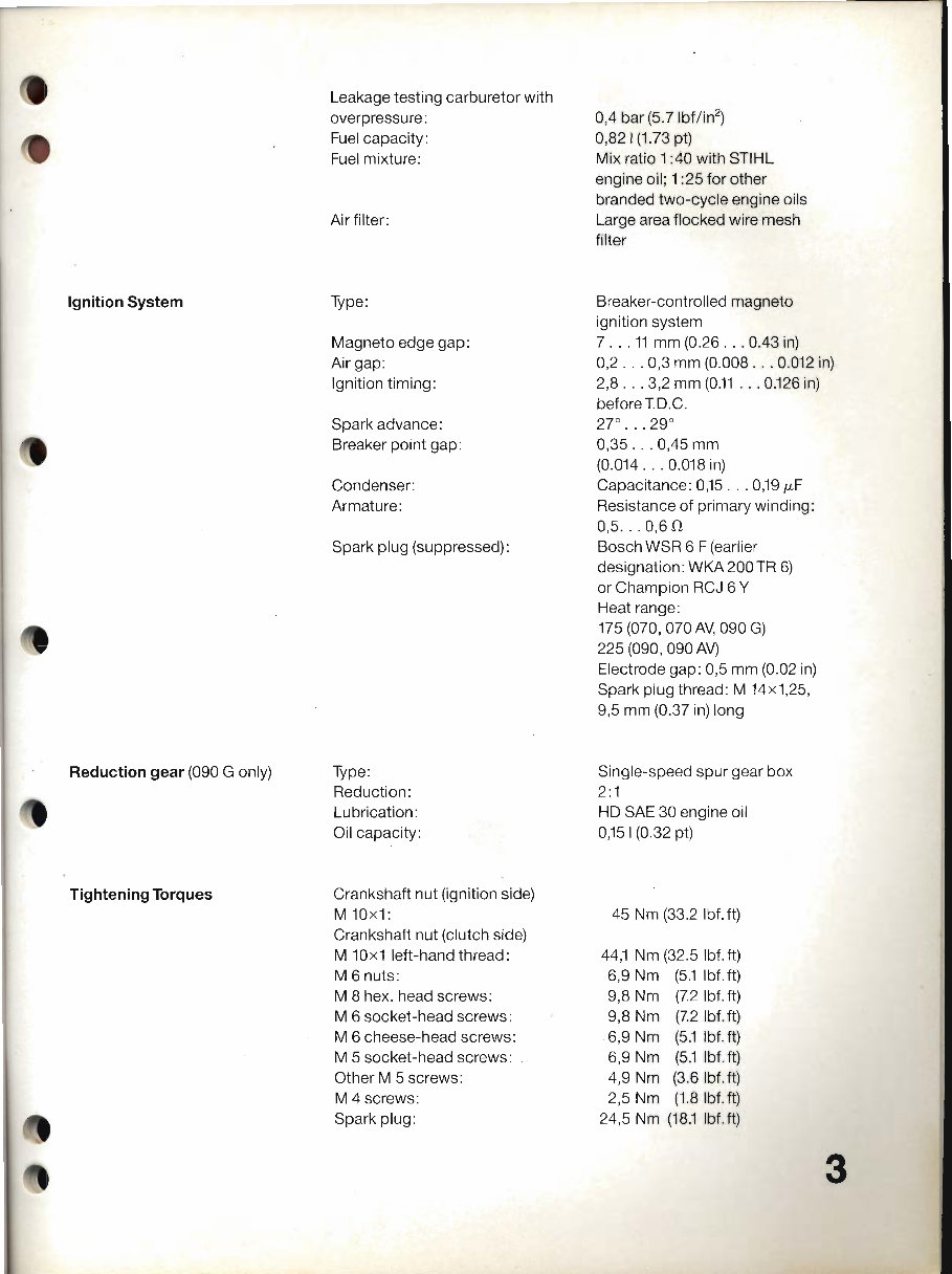 STIHL Chain Saw 070-090 Service Manual preview img 4