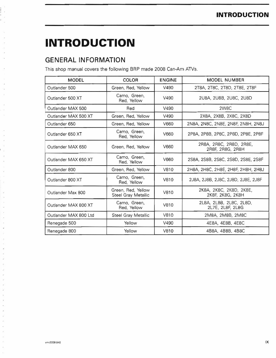 2012 Can-Am Outlander 650 (650/650 Max/650 XT) ATVs OEM Service & Repair Manual preview img 10