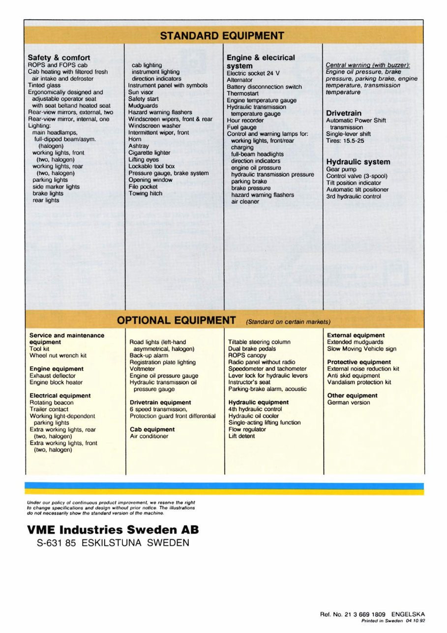 VOLVO BM L30 COMPACT Wheel Loader Service and Repair Manual preview img 6