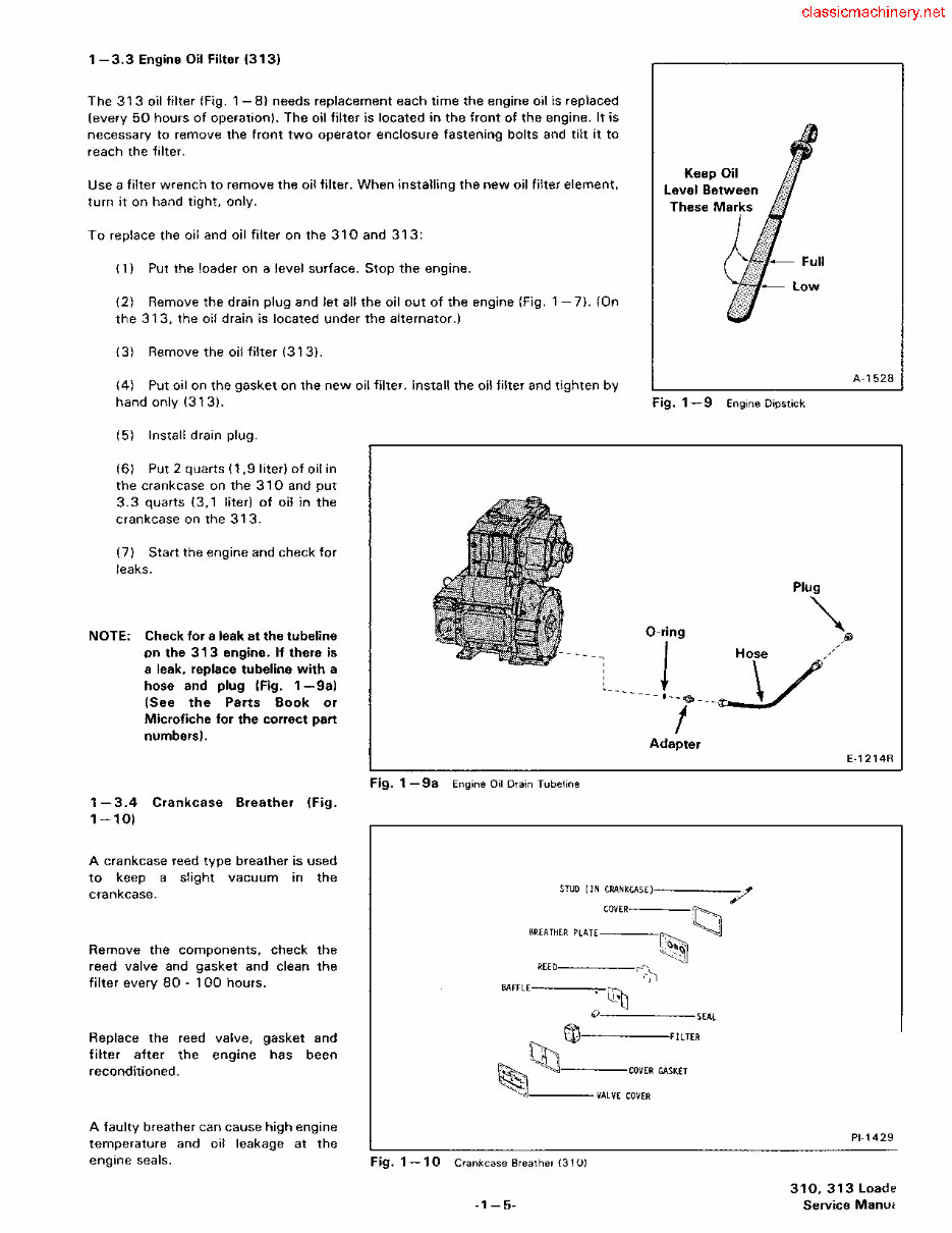 Bobcat 310 / 313 Skid Steer Loader Service & Repair Manual preview img 9