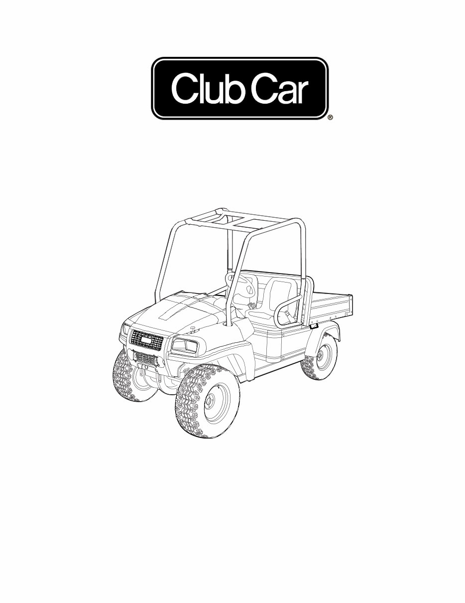Club Car Carryall 295, 295 SE, XRT 1550, XRT 1550 SE. Gasoline, Diesel, IntelliTach, & Homologated Complete Workshop Service Rep preview img 1