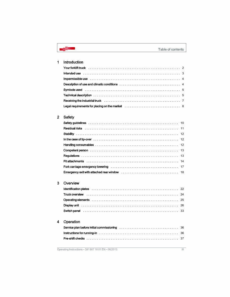 Linde Diesel Forklift Truck 391 Series H14, H16, H18, H20 Operating Manual preview img 3