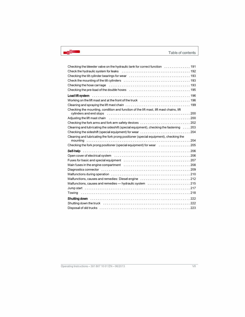 Linde Diesel Forklift Truck 391 Series H14, H16, H18, H20 Operating Manual preview img 7