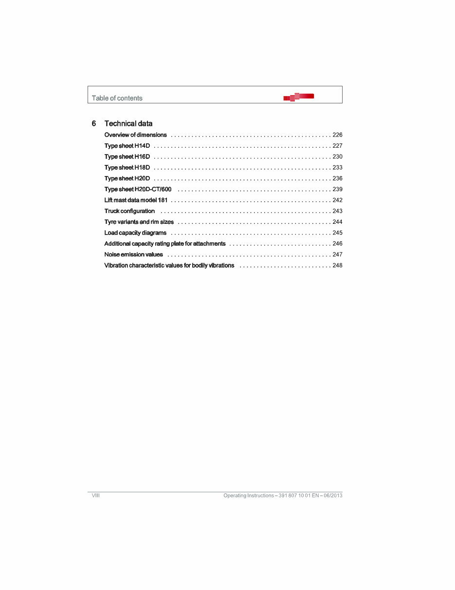 Linde Diesel Forklift Truck 391 Series H14, H16, H18, H20 Operating Manual preview img 8