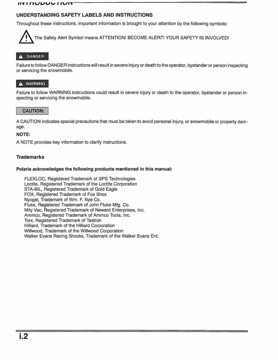 2004 Polaris Trail Luxury 340 500 550 600 700 800 Classic Snowmobile Repair Manual preview img 3