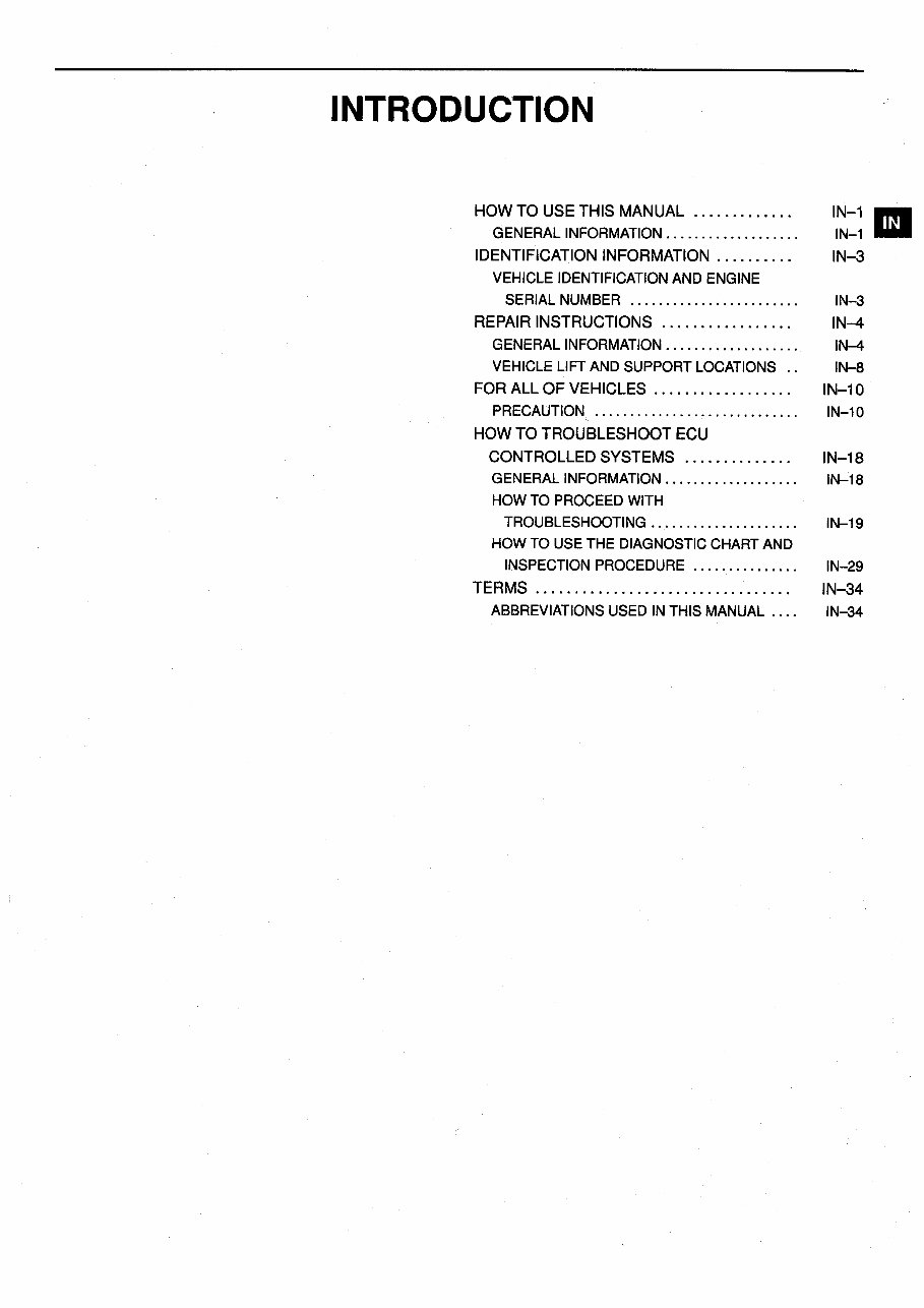 1999-2001 Toyota Yaris/Vitz/Echo Service & Repair Manual preview img 1