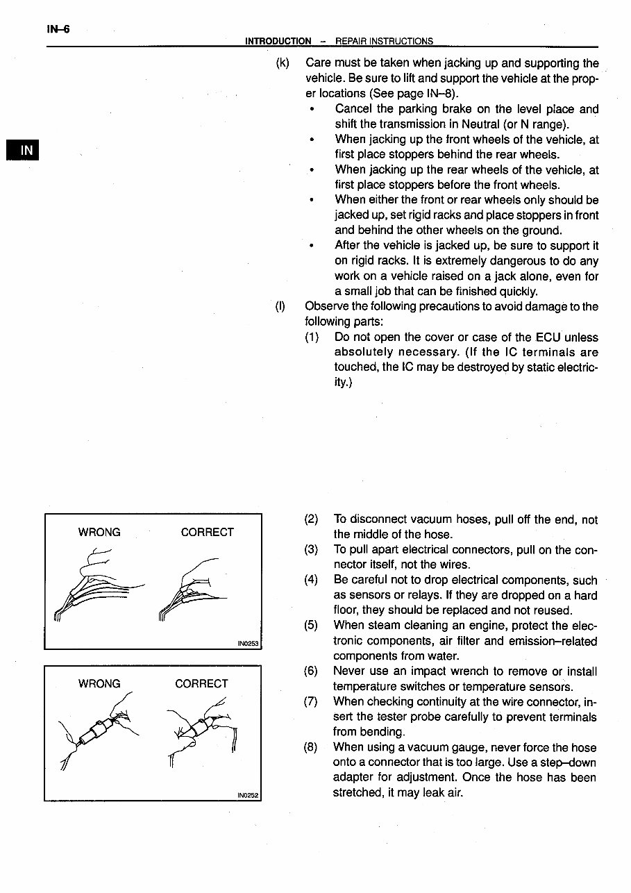 1999-2001 Toyota Yaris/Vitz/Echo Service & Repair Manual preview img 8