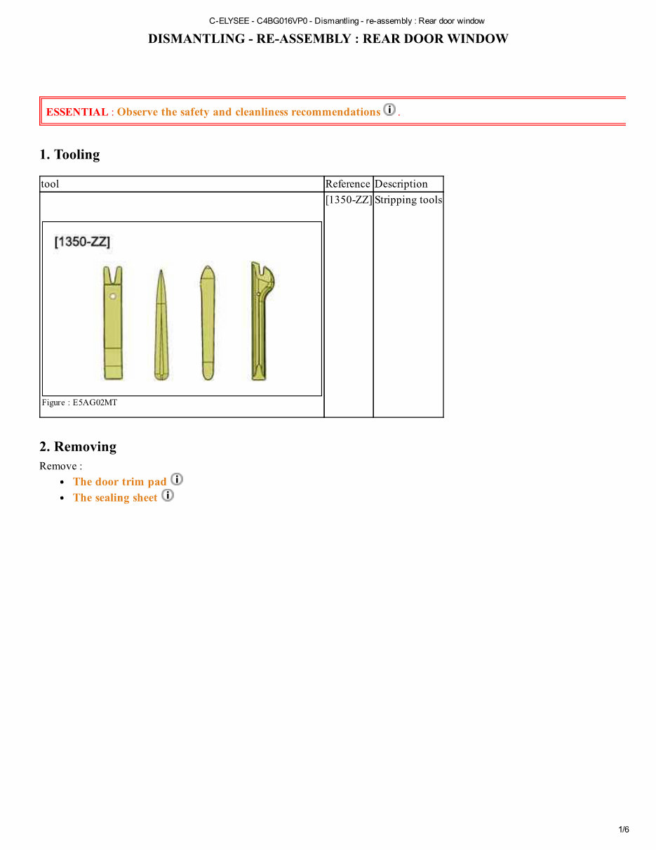 2014 Citroen C-Elysee Service & Repair Manual preview img 1