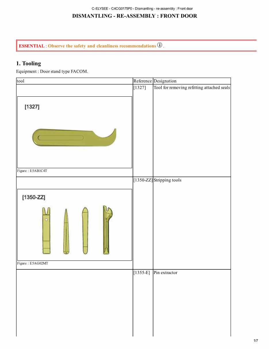 2014 Citroen C-Elysee Service & Repair Manual preview img 7
