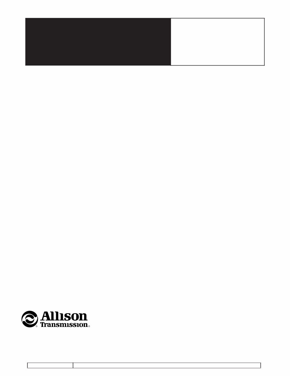 ALLISON Transmission 4800 SP Full Service Repair Manual preview img 3
