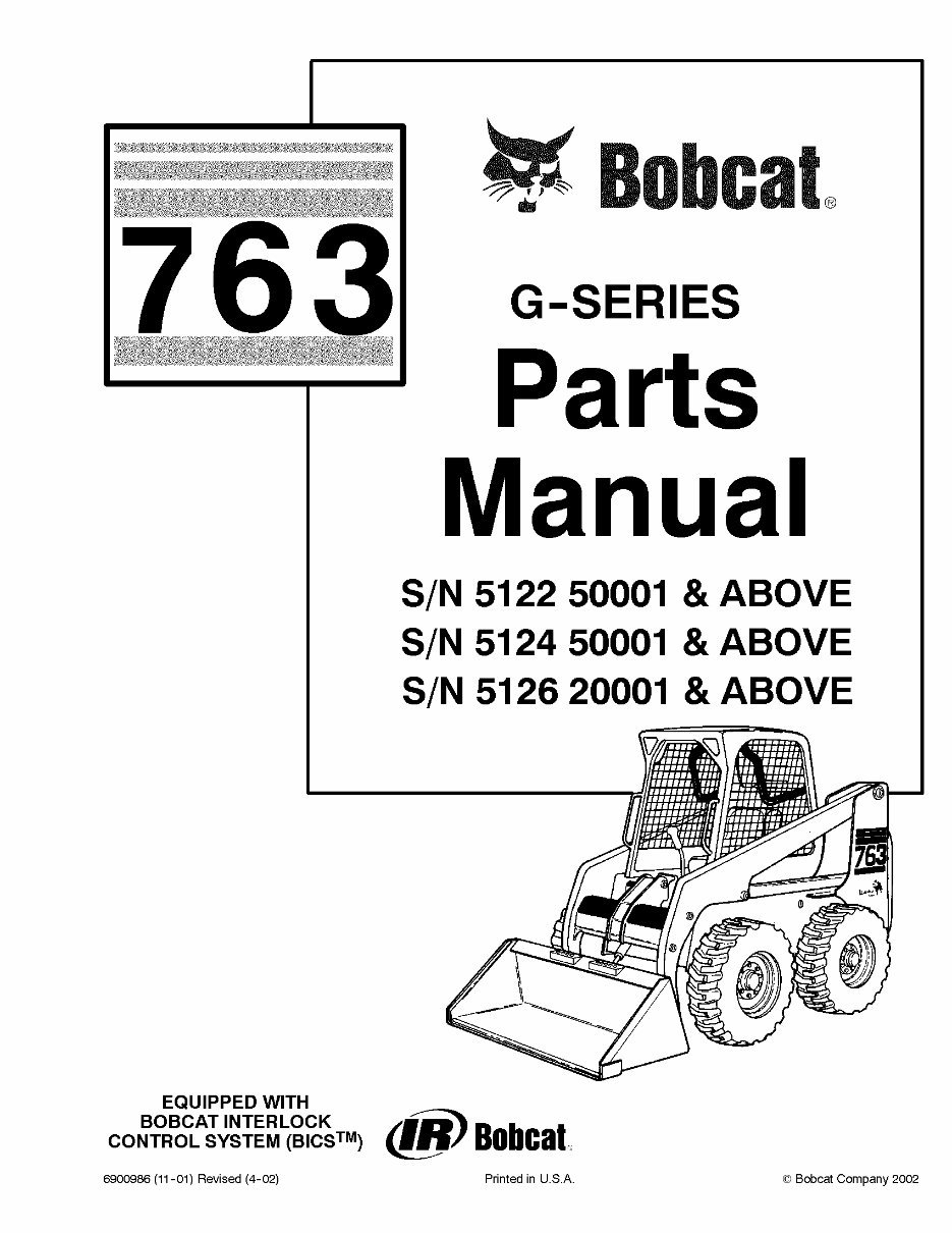 Model 763G Skid Steer Loader Parts Catalog preview img 1