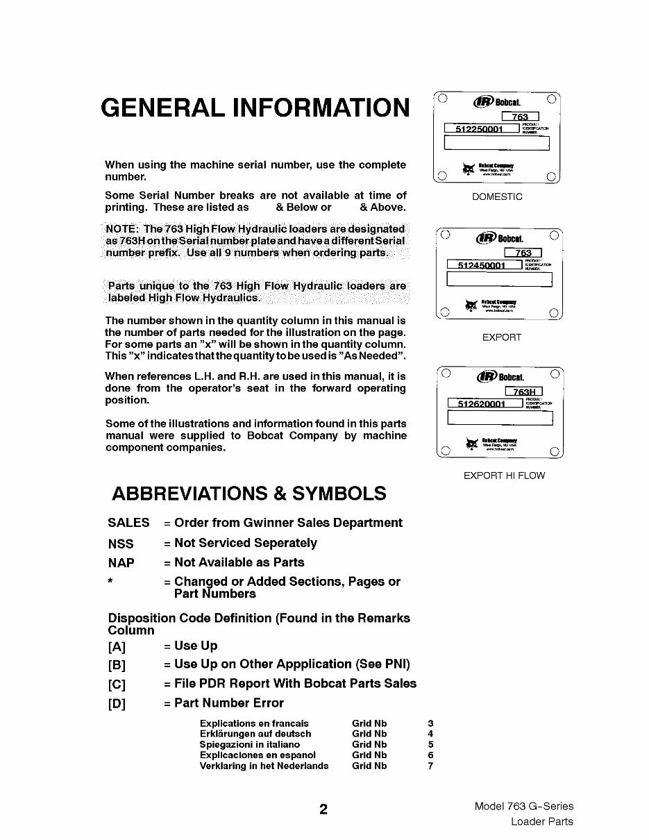 Model 763G Skid Steer Loader Parts Catalog preview img 10