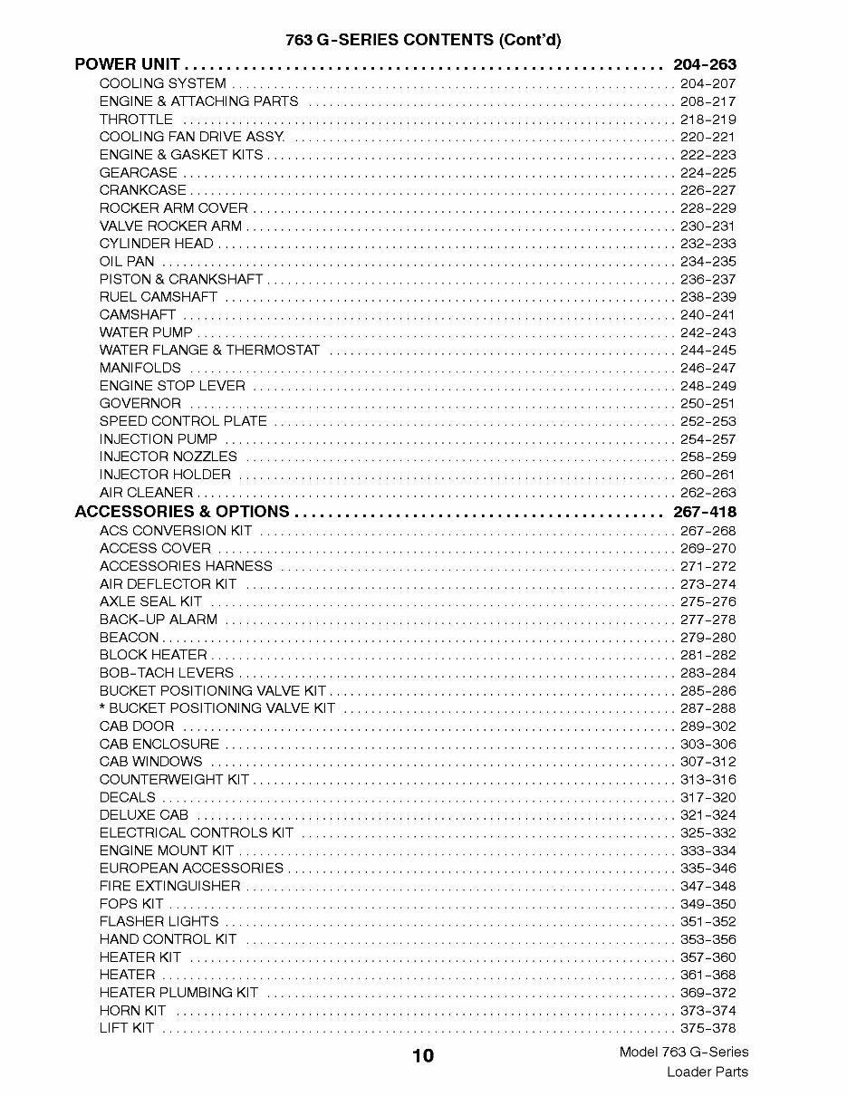 Model 763G Skid Steer Loader Parts Catalog preview img 4