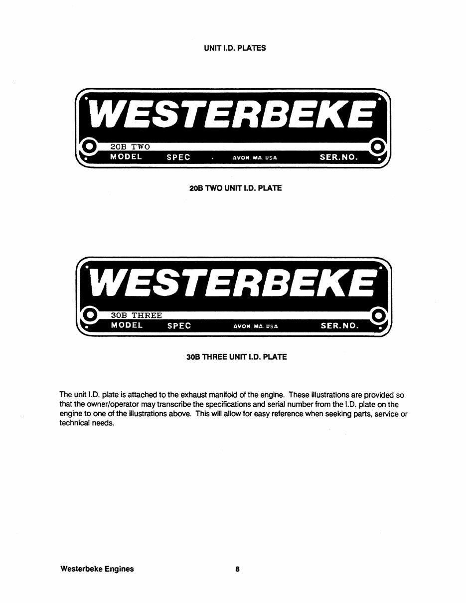 WESTERBEKE 20B TWO 30B THREE Marine Diesel Engine Manual preview img 10