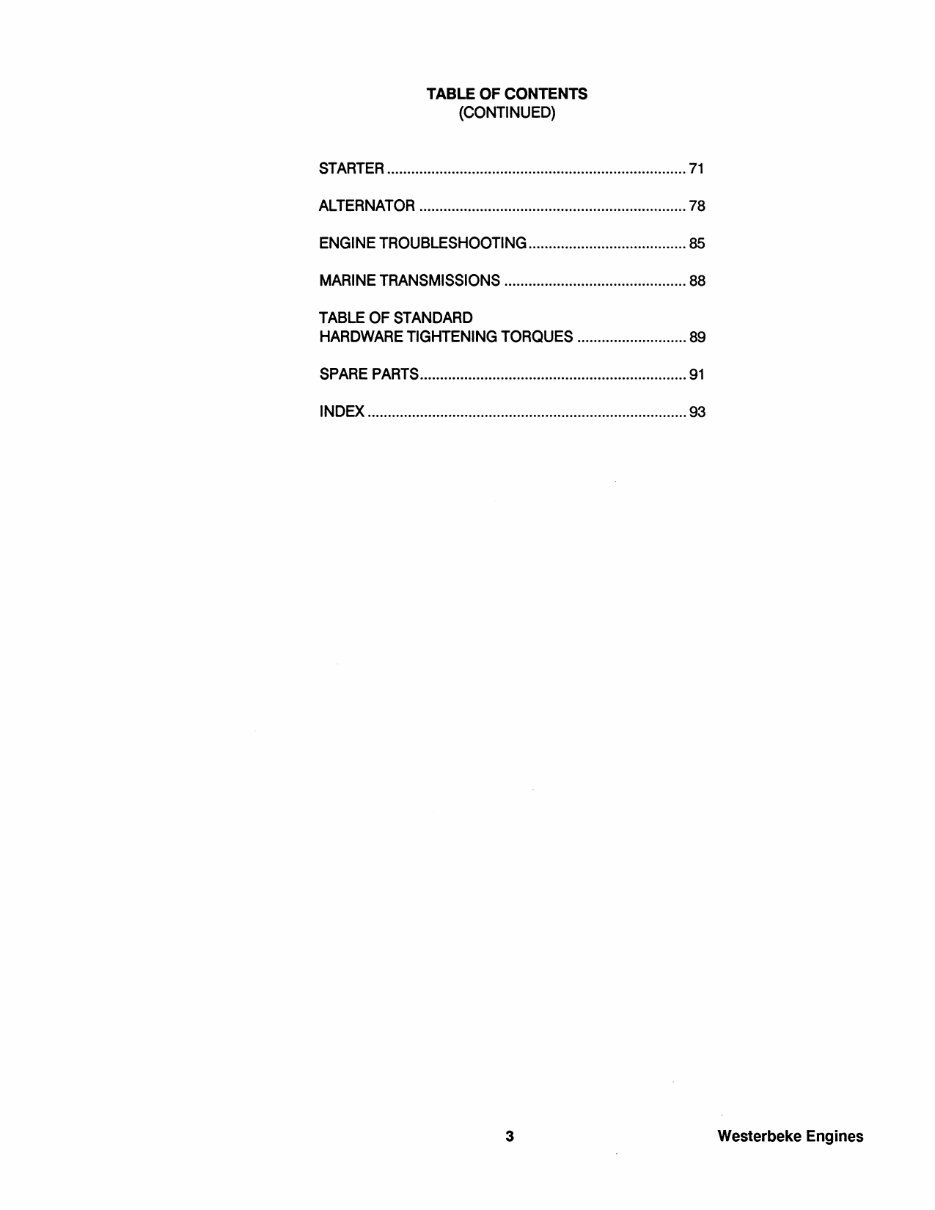 WESTERBEKE 20B TWO 30B THREE Marine Diesel Engine Manual preview img 5