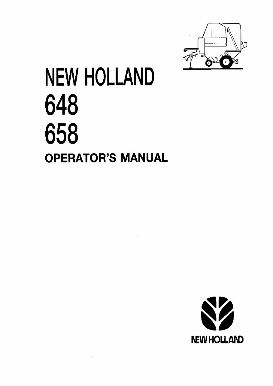 New Holland 648/658 Baler Operators Manual preview img 1