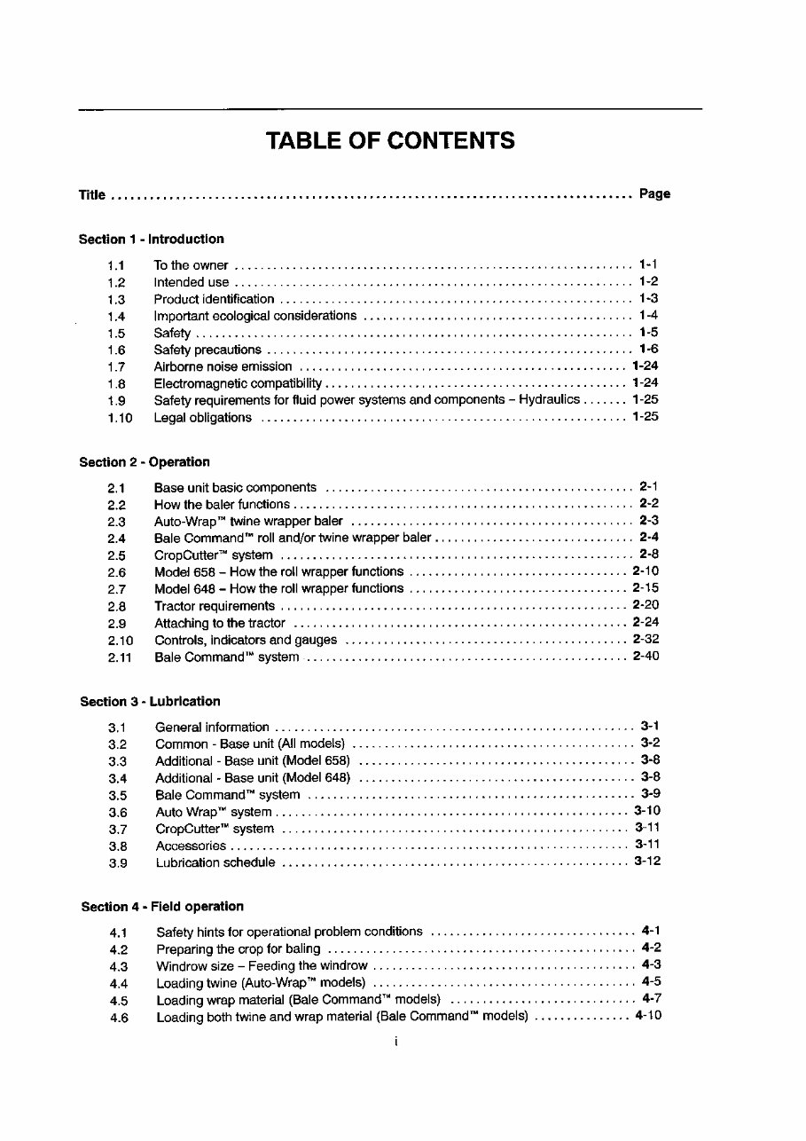 New Holland 648/658 Baler Operators Manual preview img 3