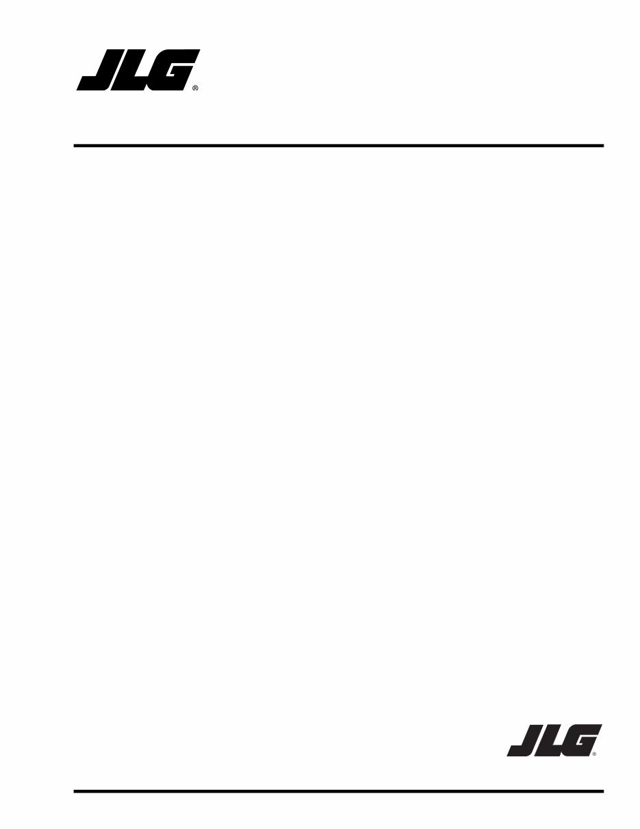 JLG Telehandlers G6-42A, G9-43A, G10-43A ANSI Service Repair Workshop Manual (P/N:31200792) preview img 1