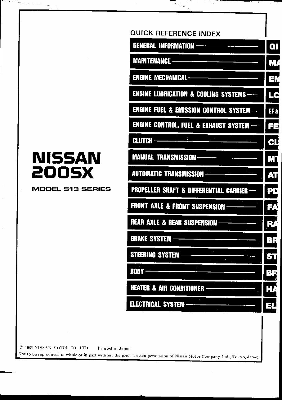 1998 Nissan 200SX Service & Repair Manual Software preview img 2