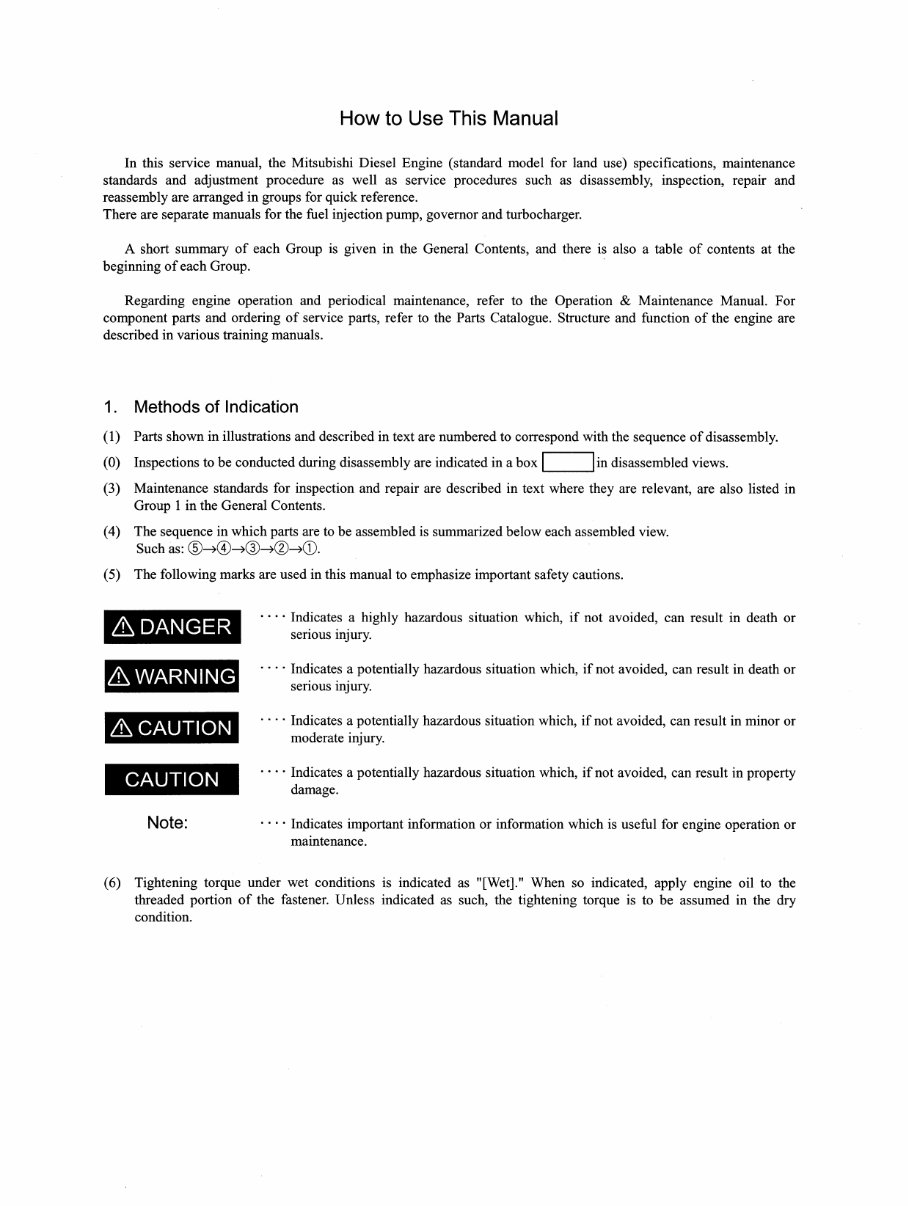 Mitsubishi S6R MPTK Manual Collection preview img 4