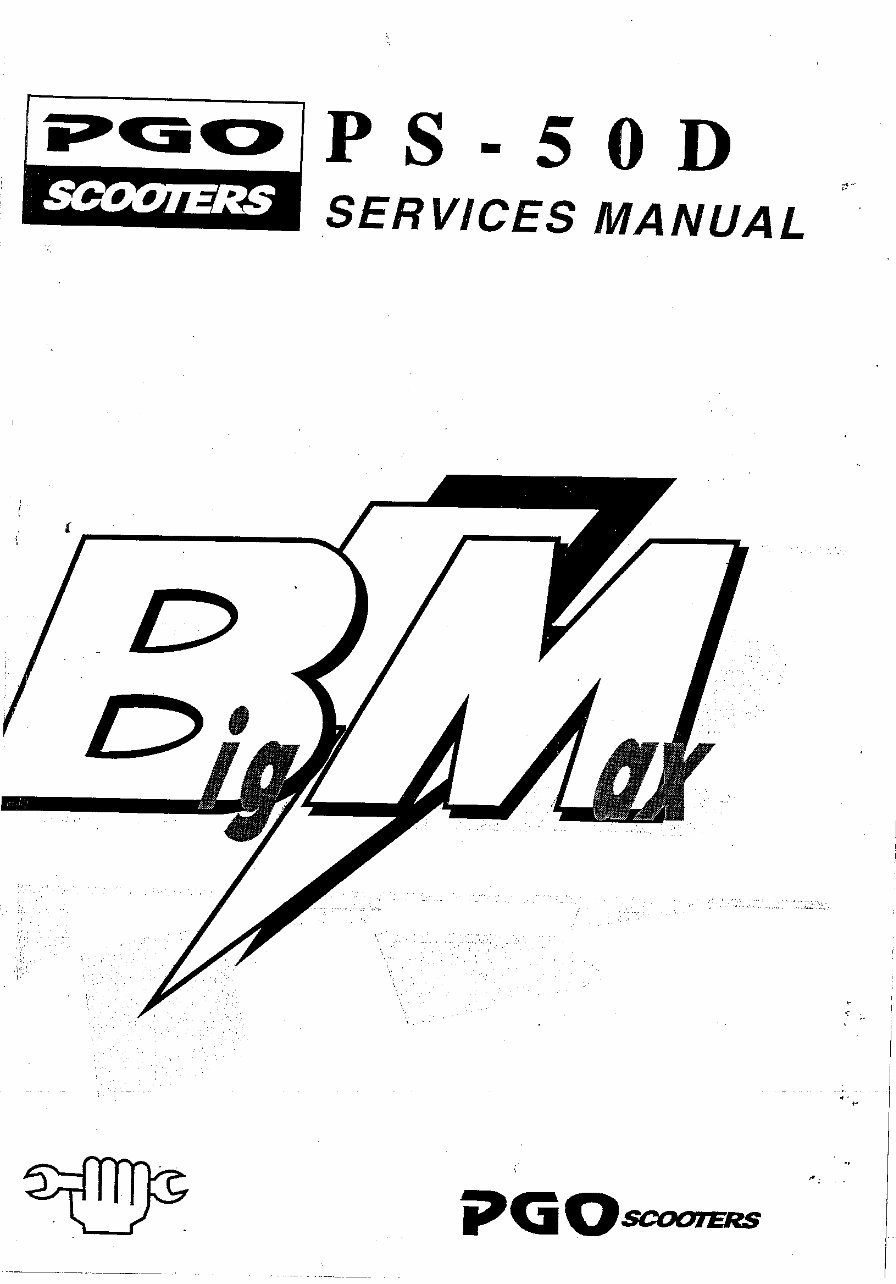 PGO Big Max 50 (PS-50D) OEM Service & Repair Manual preview img 1