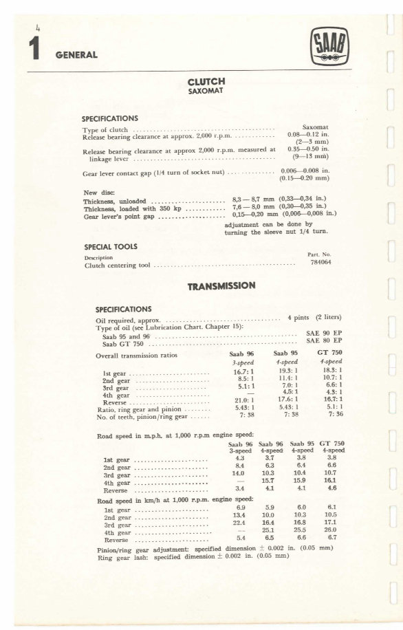 1959-1980 Saab 95/96/Monte Carlo 850 OEM Service & Repair Manual preview img 8