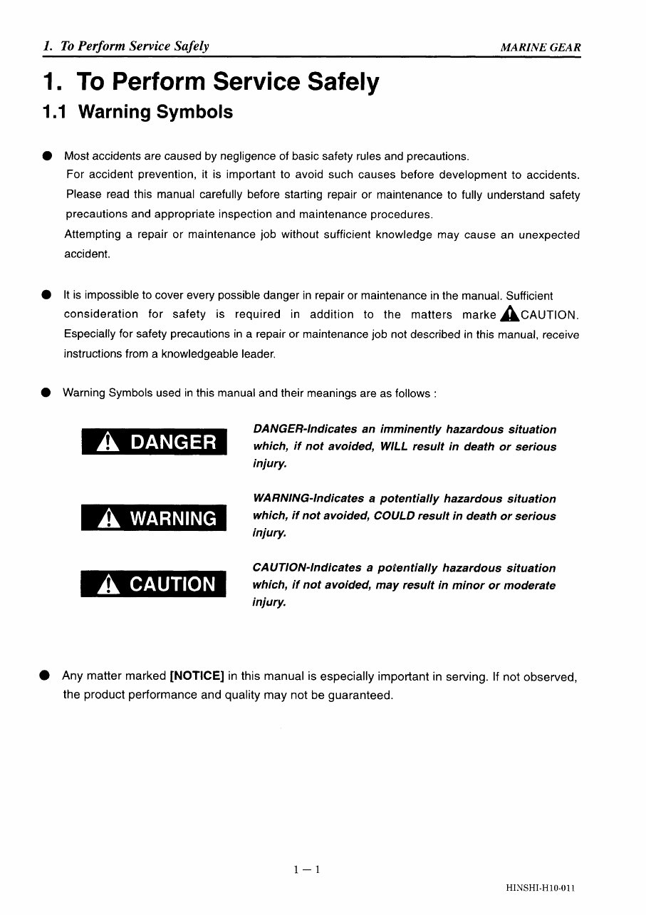 Yanmar KM3P / KM3A / KM4A / KBW20 / KBW21 / KMH4A Marine Gear Service & Repair Manual preview img 5