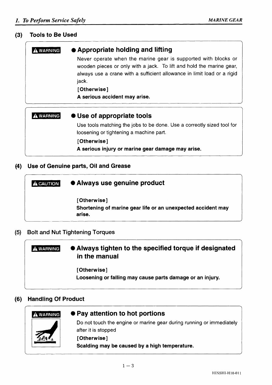 Yanmar KM3P / KM3A / KM4A / KBW20 / KBW21 / KMH4A Marine Gear Service & Repair Manual preview img 7
