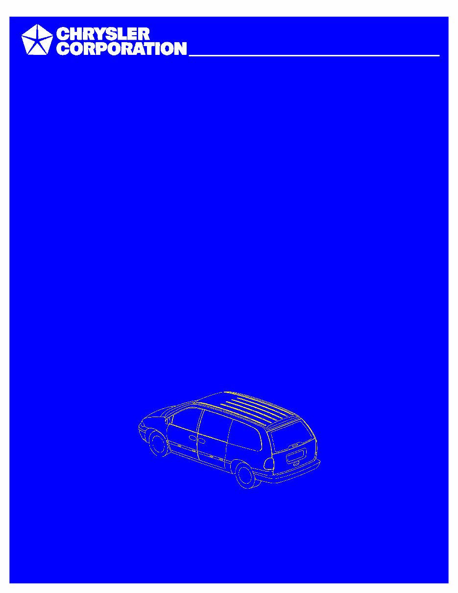 1999 Chrysler Town & Country Service & Repair Manual preview img 1