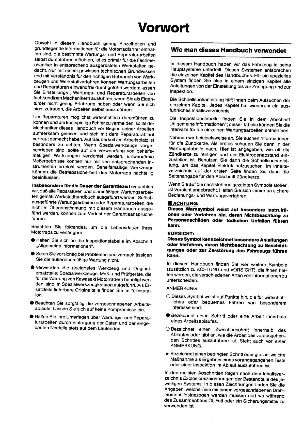 1992-1997 Kawasaki Zephyr 1100 (ZRX1100/ZR1100C) OEM Service & Repair Manual (in German) preview img 4