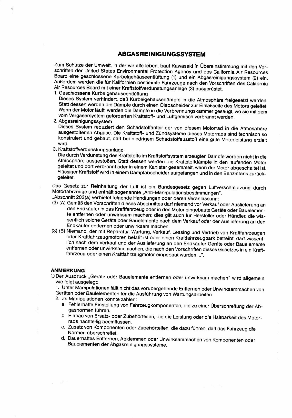 1992-1997 Kawasaki Zephyr 1100 (ZRX1100/ZR1100C) OEM Service & Repair Manual (in German) preview img 5