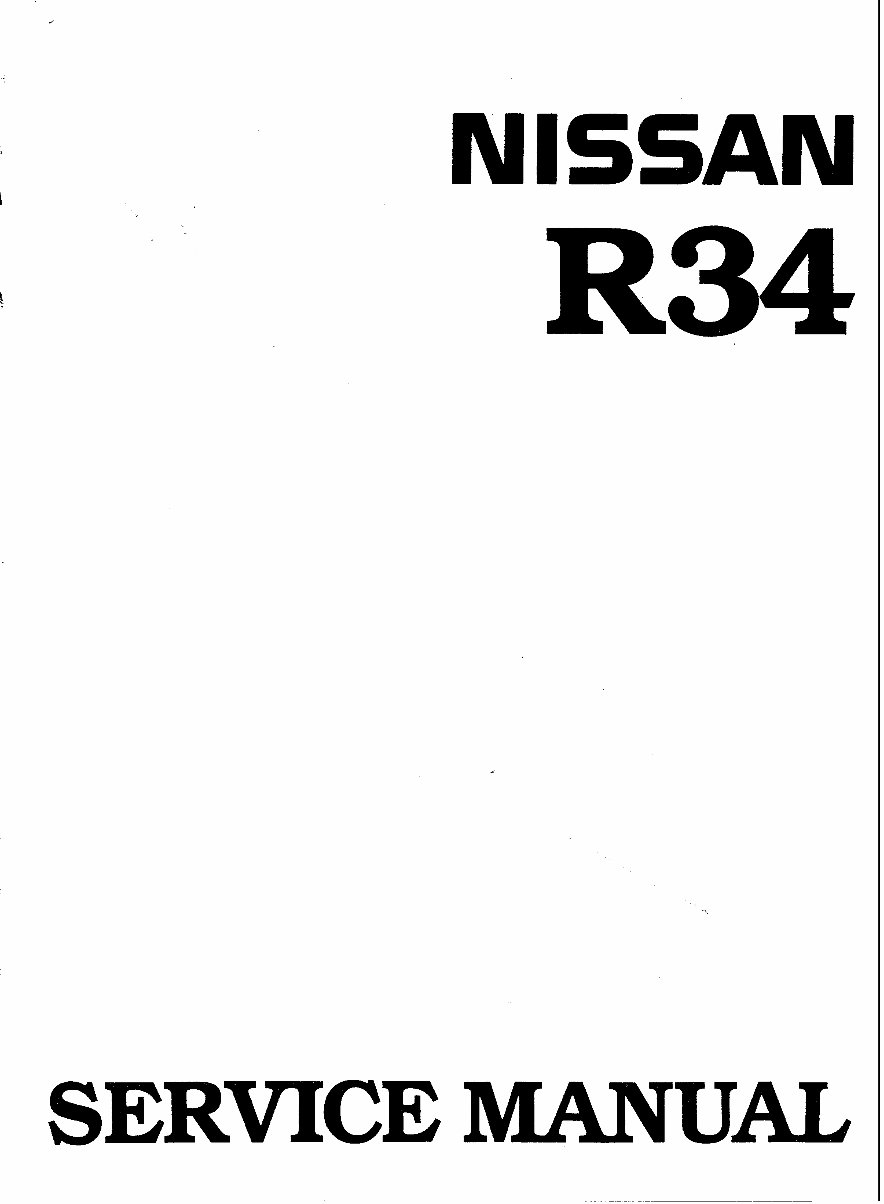 Nissan Skyline R34 Workshop Manual preview img 1