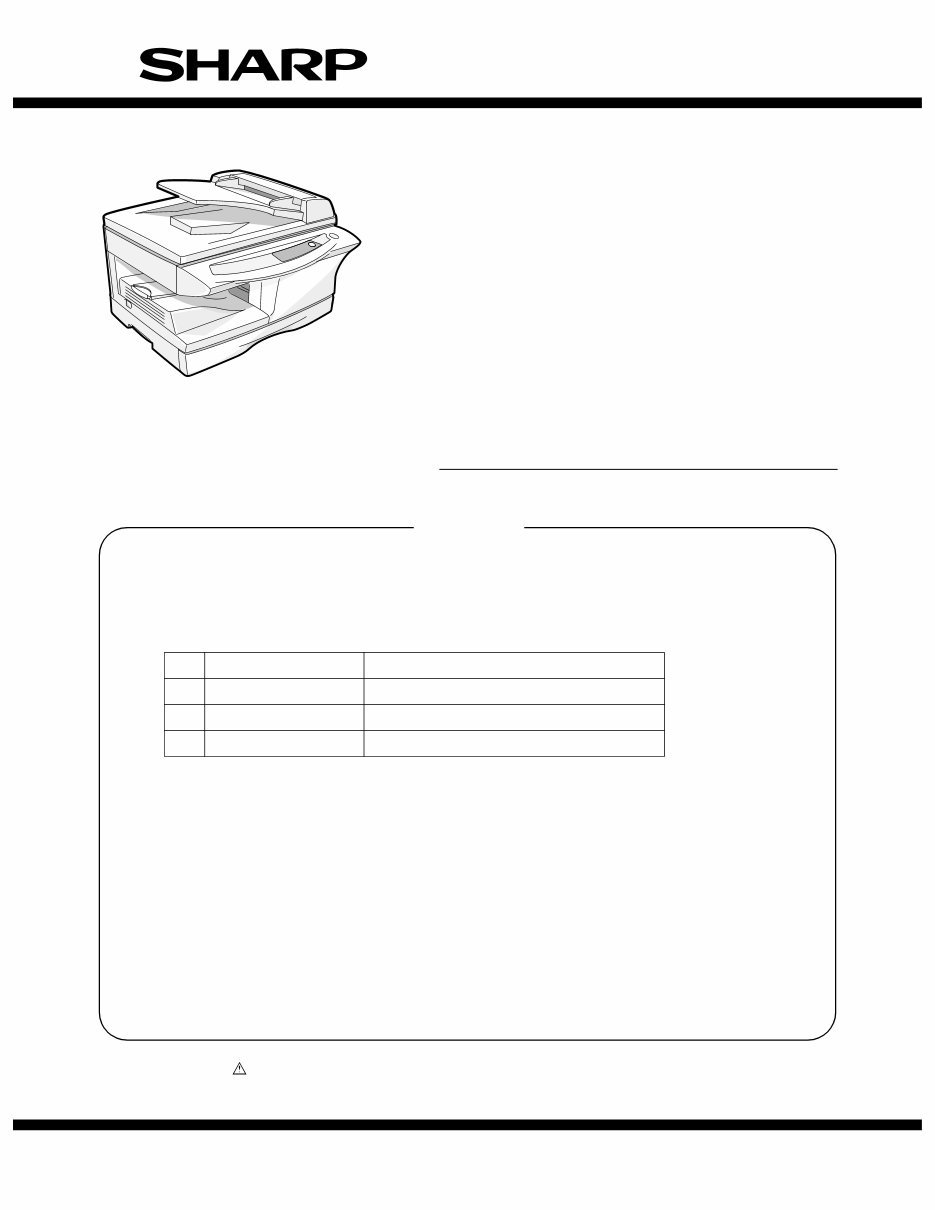 SHARP AL-1631, AL-1641CS, AL-1645CS LASER COPIER Service Repair Manual preview img 1